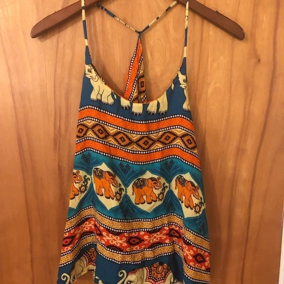 Peaceful Elephant  racer back tank. - Picture 7 of 7